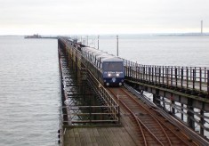 Pier, train, voices, 2015