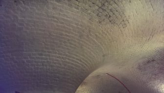 The curved roof of the gallery space at Jaywick Martello Tower | Stuart Bowditch